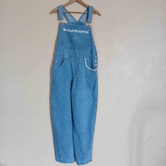 Vintage 90's No Boundaries Denim Overalls Women's Large - Picture 2 of 8
